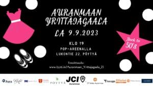 Auranmaan yrittäjägaala -mainos