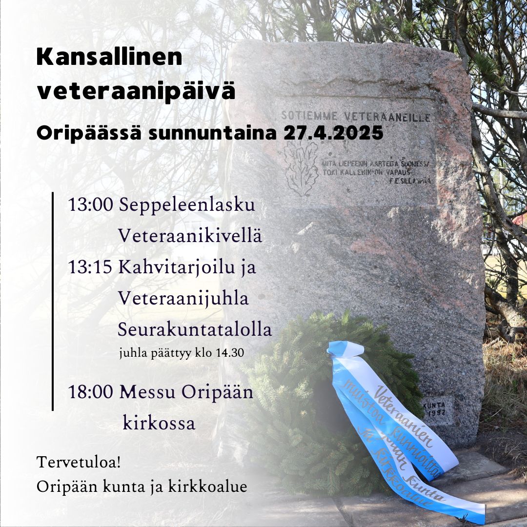 Kansallinen veteraanipäivä Oripäässä